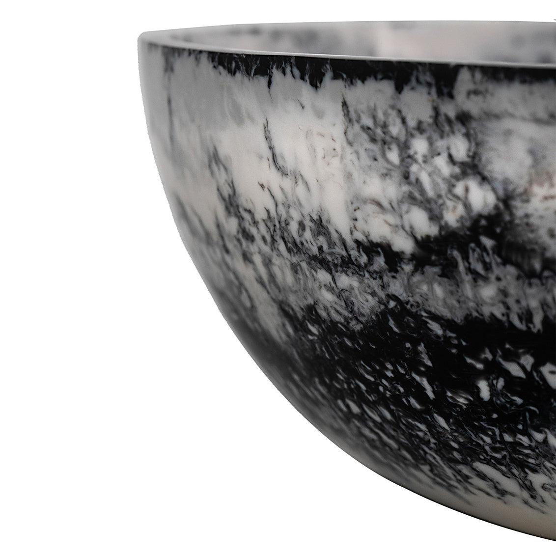 Radiant Resin Bowl Black & White