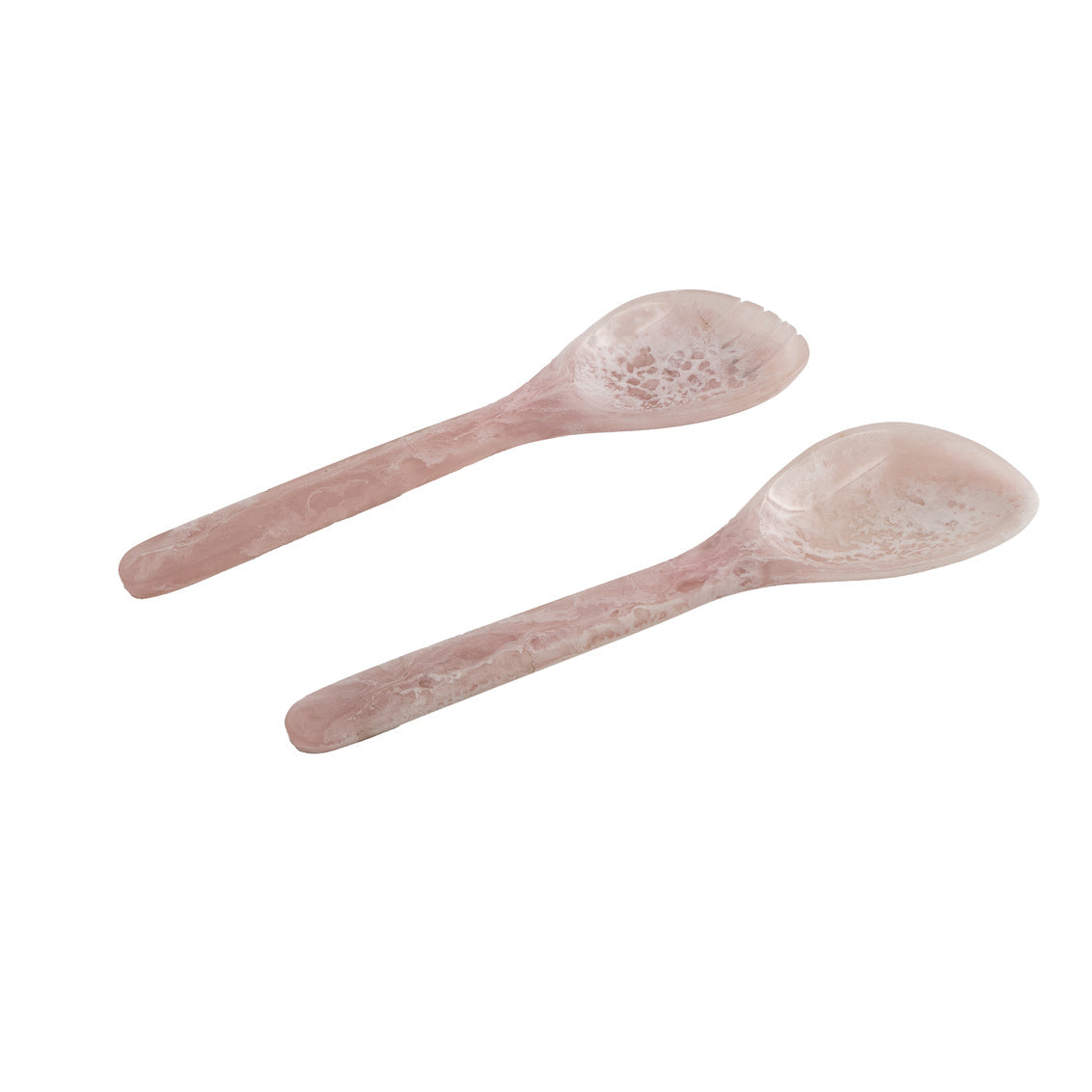 Radiant Resin Salad Servers Blush