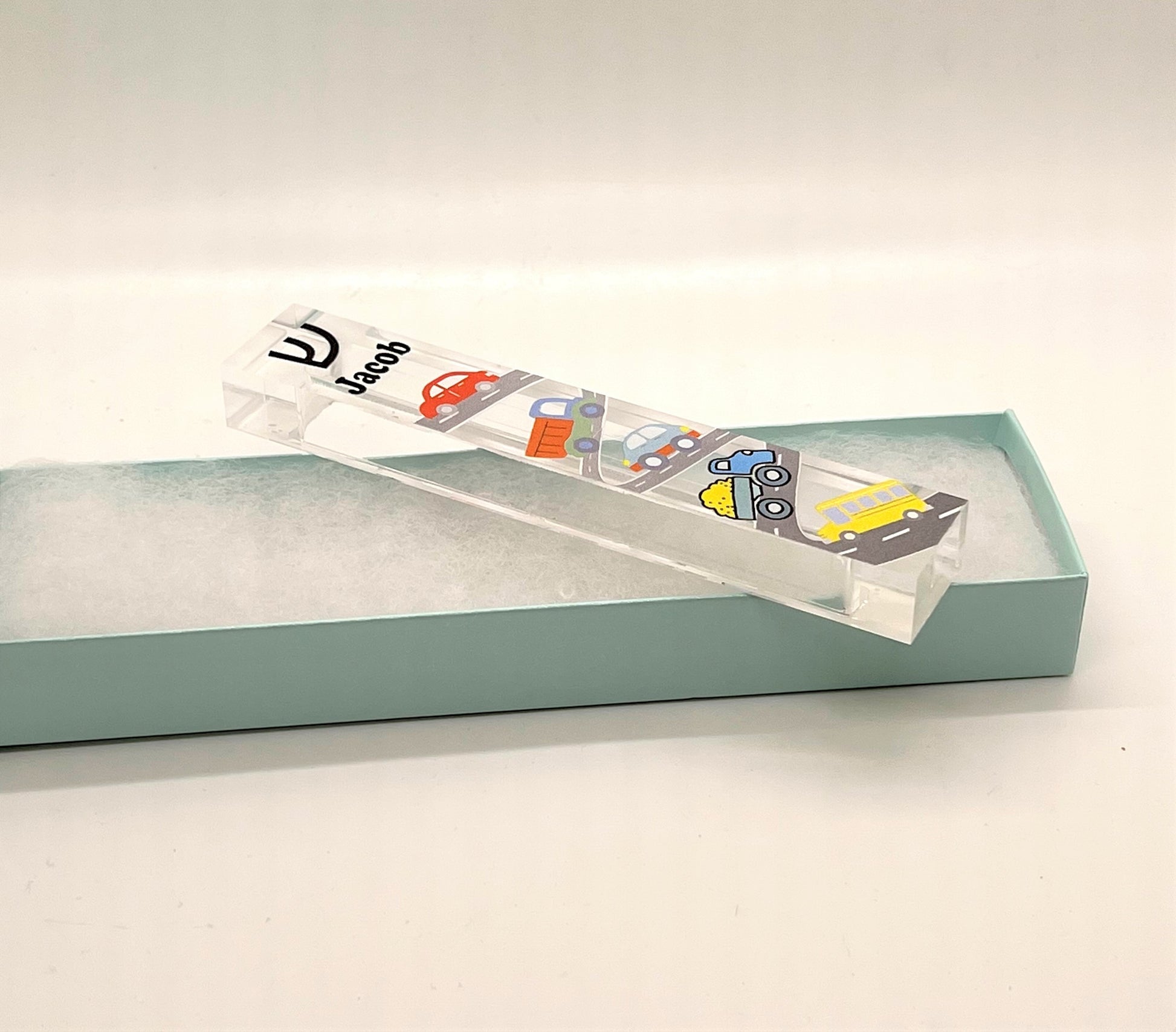 Cars Trucks and Bus Personalized Mezuzah - with or without name