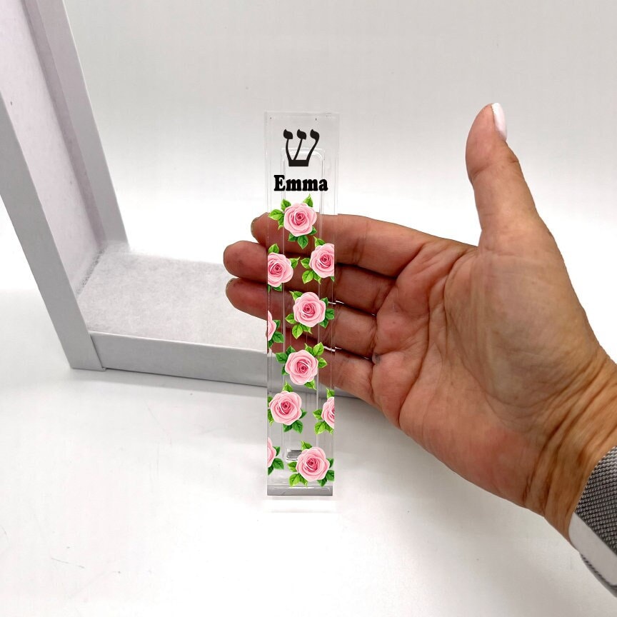 Mezuzah - Roses Mezuzah - With or without name