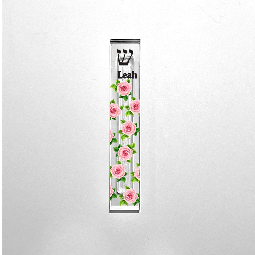 Mezuzah - Roses Mezuzah - With or without name