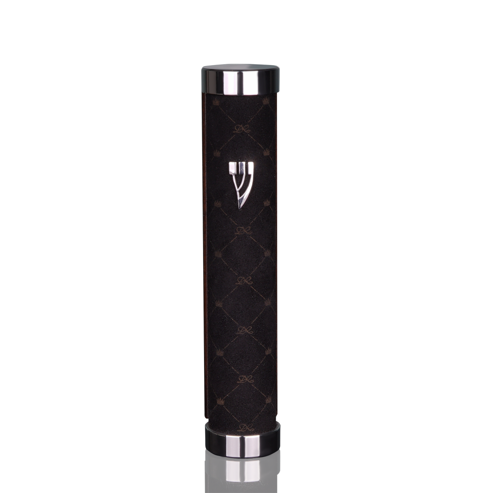 Case for mezuzah “Jerusalem” from nubuck and duralium