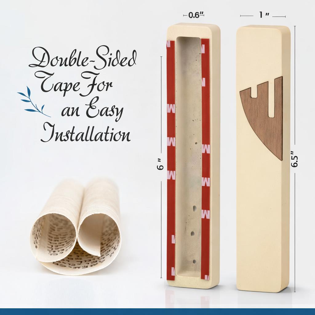 Concrete Mezuzah | Walnut Shin