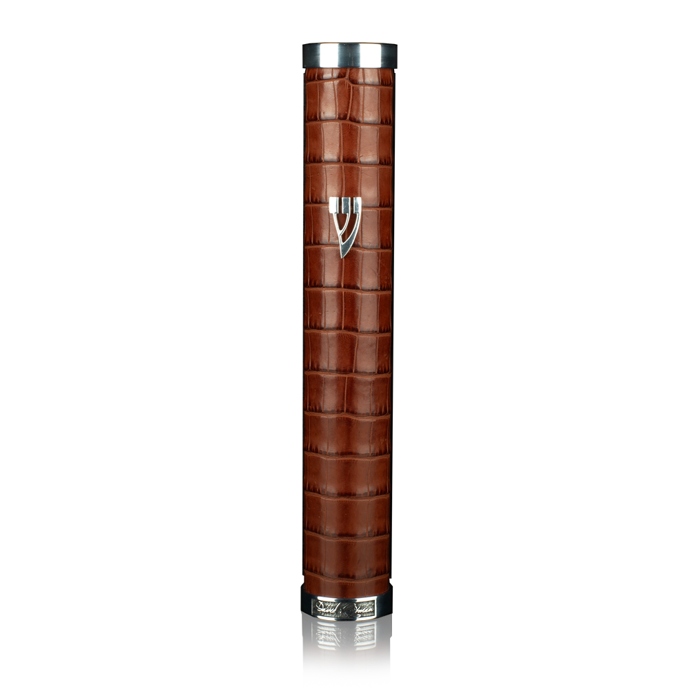 Case for Mezuzah “Jerusalem” Crocodile leather