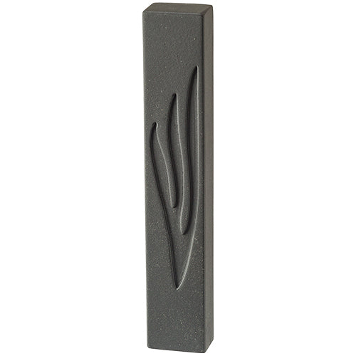 Mezuzah Black Square Debossed Shin