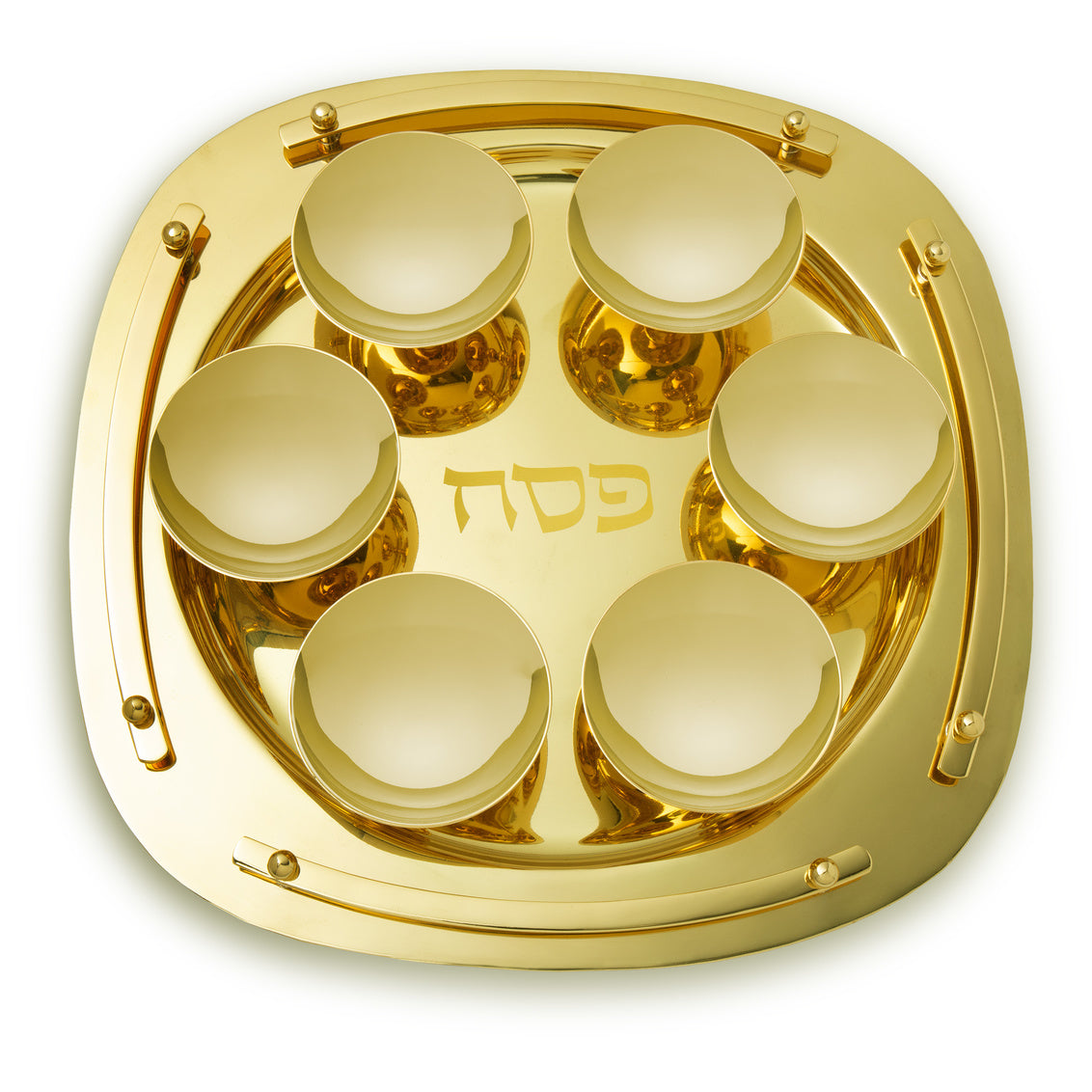 94112 • Susp. Seder Plate - All Gold