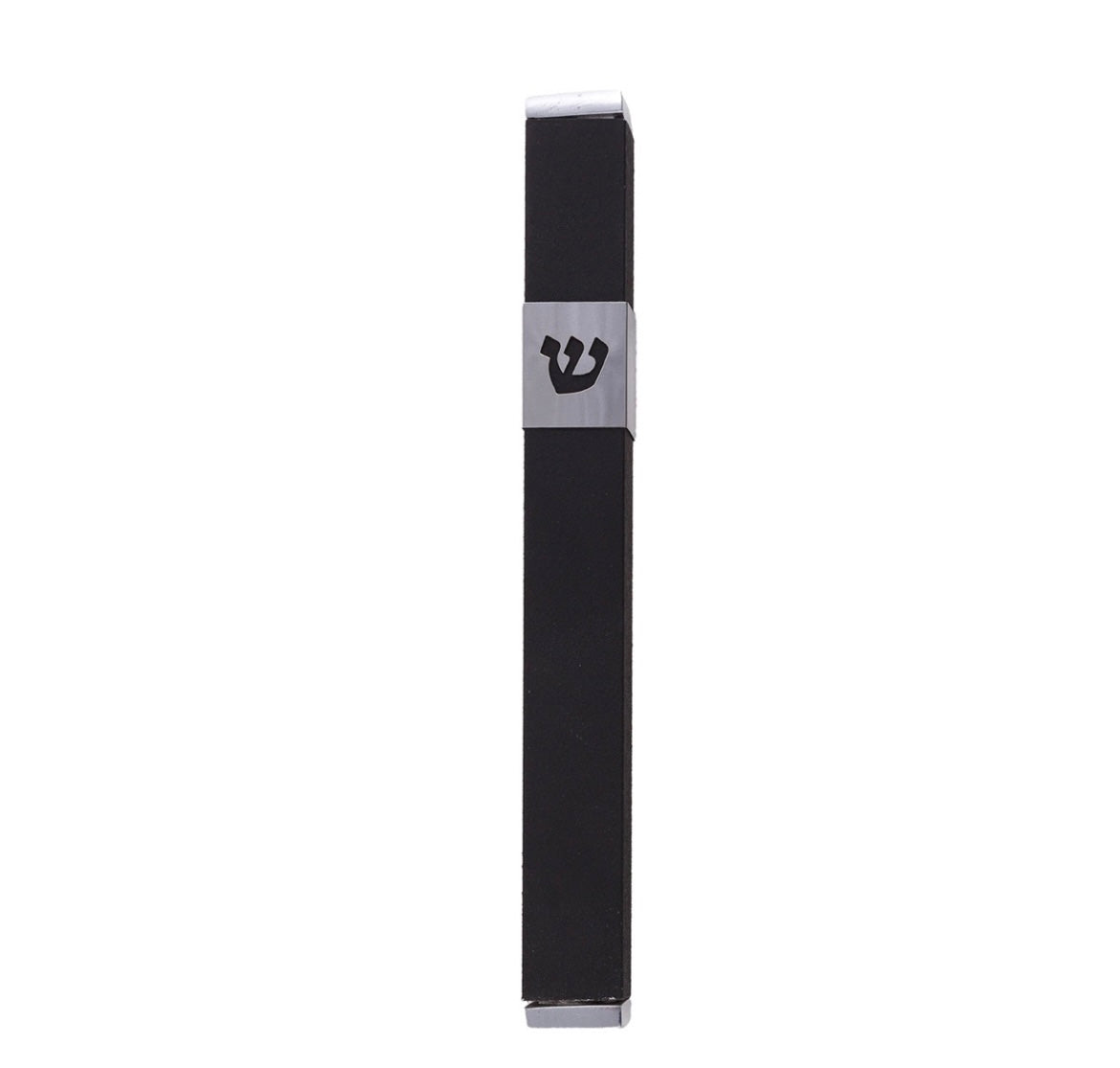 Mezuzah Case Shin Stainless Steel 12 cm - Black