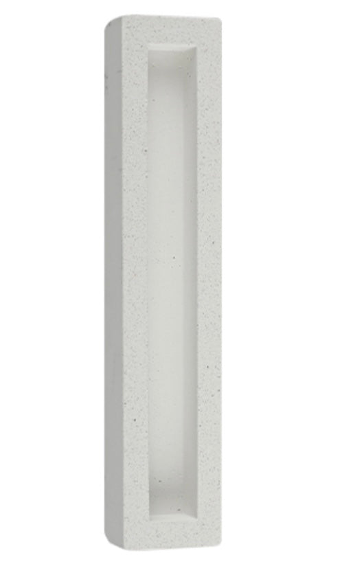 Mezuzah Light Gray Square | Silver Shin