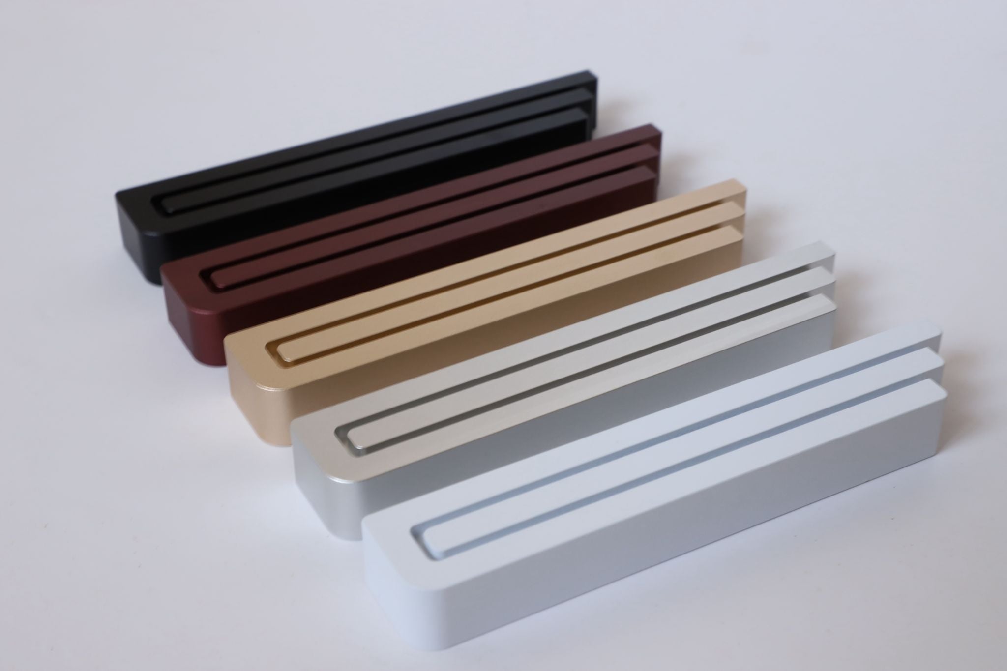 David Black Lines Aluminum Mezuzah