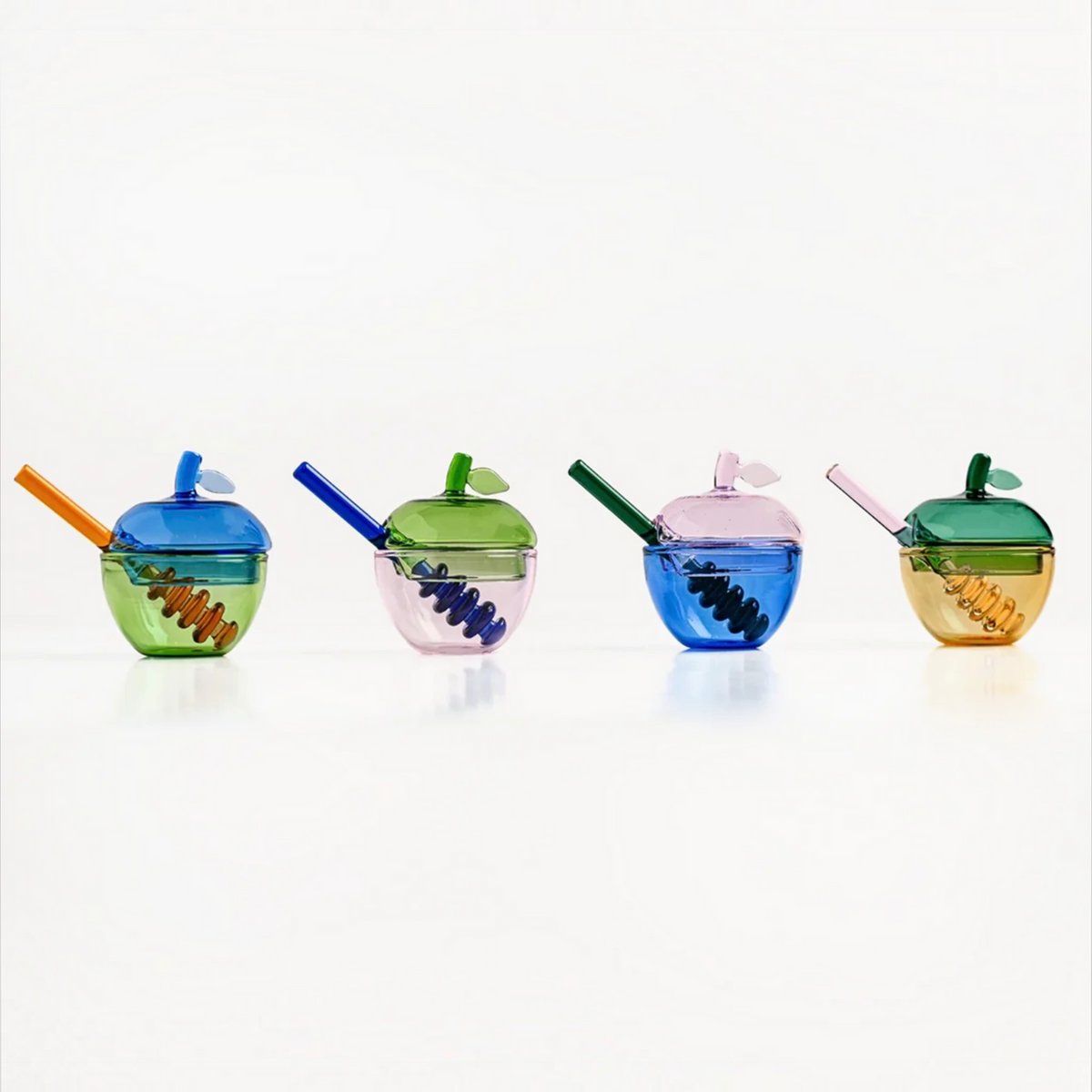 Multicolor Honey Dish Set of 4