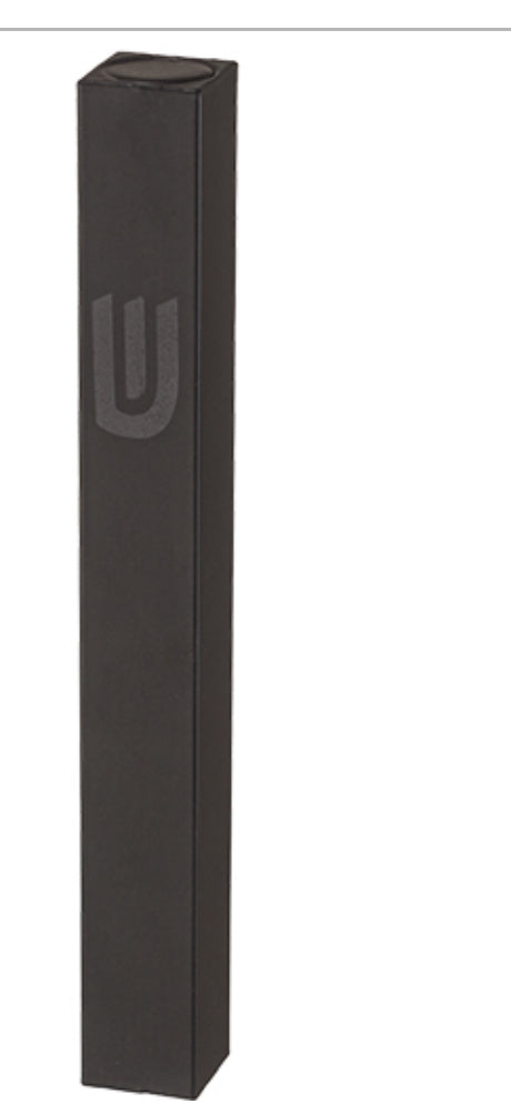 Aluminum Mezuzah - Shiny Black Square 12cm (Copy)