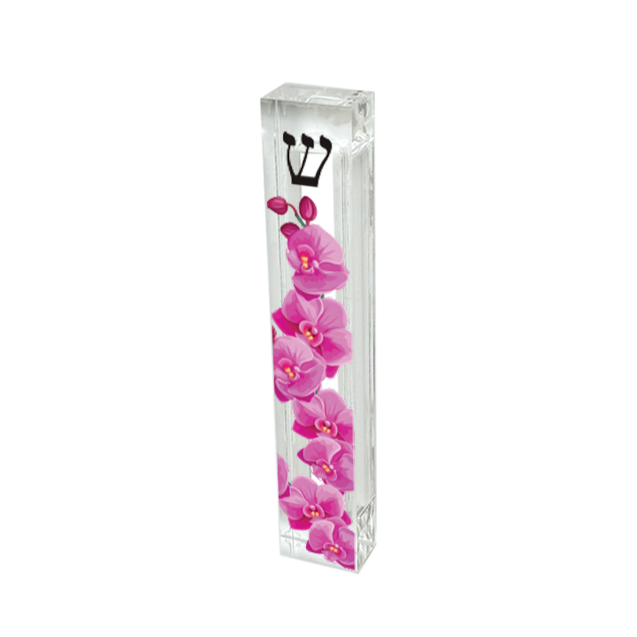 Mezuzah - Orchids Mezuzah - With or without name