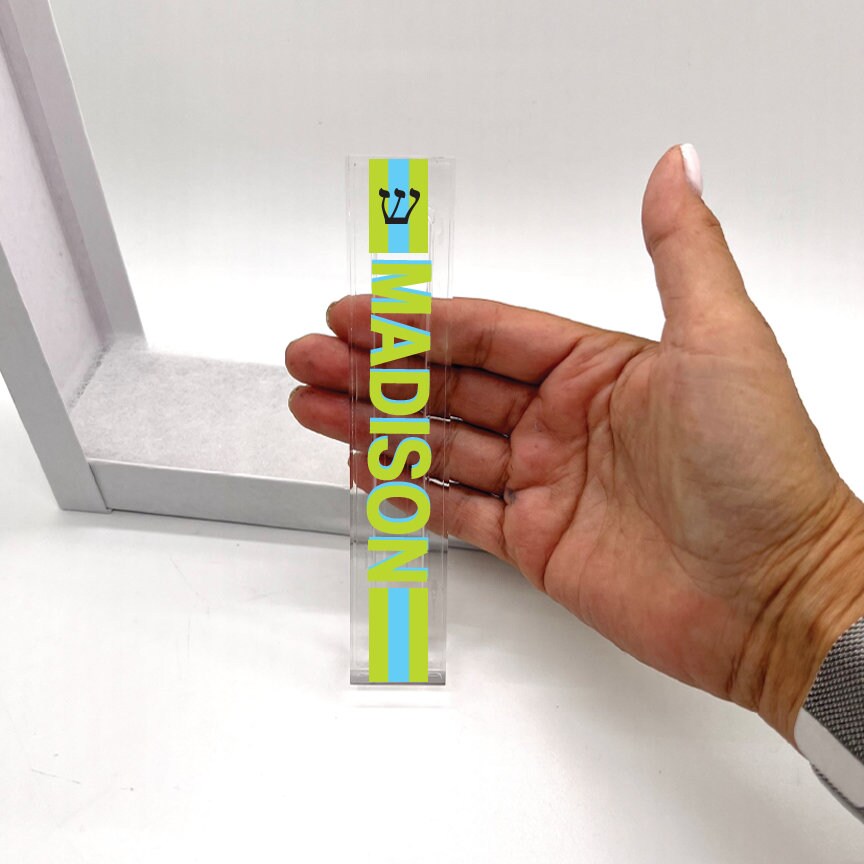 Custom Mezuzah - Personalized Name mezuzah with your choice of colors, favorite team colors