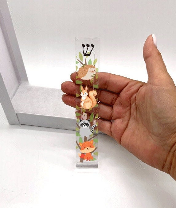 Woodland Animals Mezuzah - with or without name