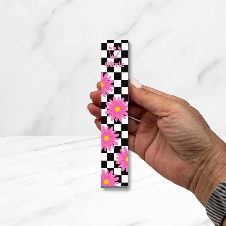 Mezuzah - Daisy Checkerboard Mezuzah - With or without name