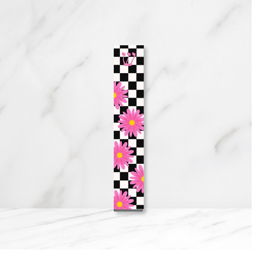 Mezuzah - Daisy Checkerboard Mezuzah - With or without name
