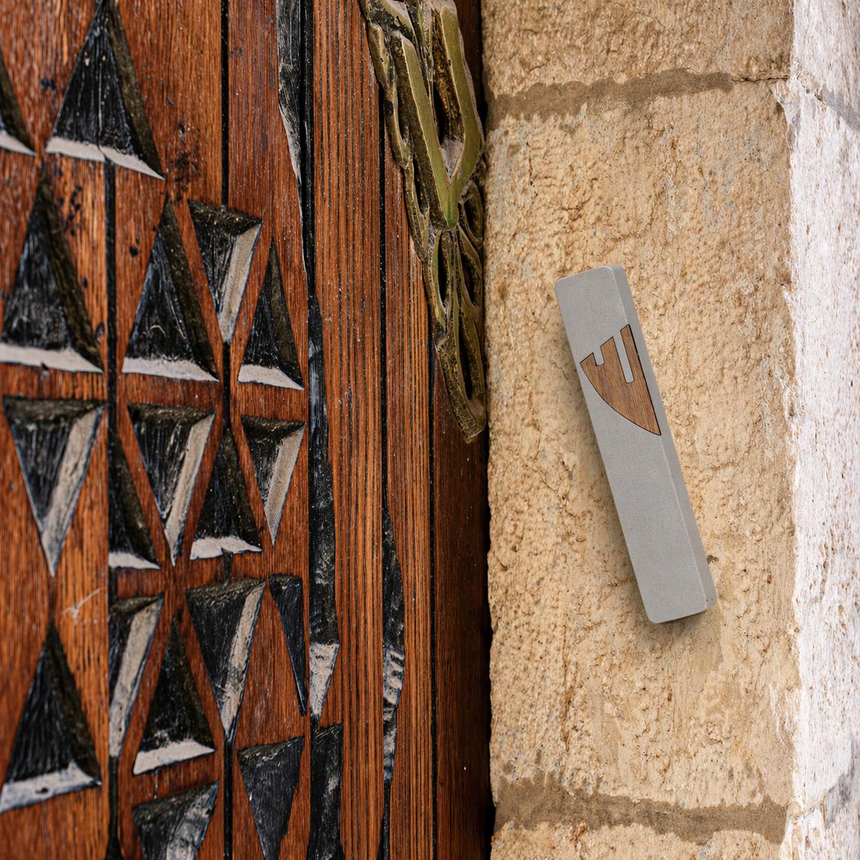 Concrete Mezuzah | Walnut Shin