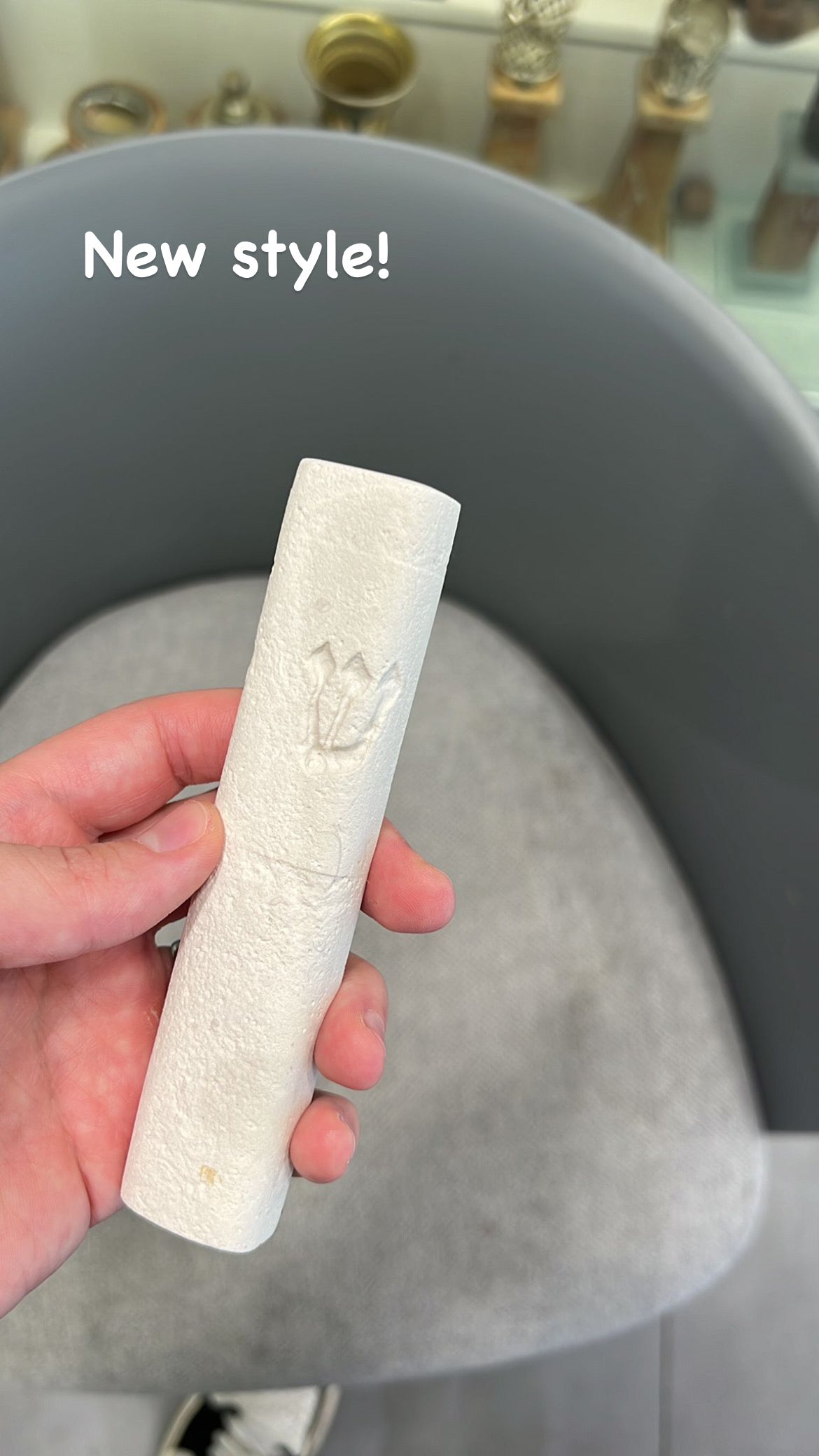 Jerusalem Stone Mezuzah – Honed, Side Shin