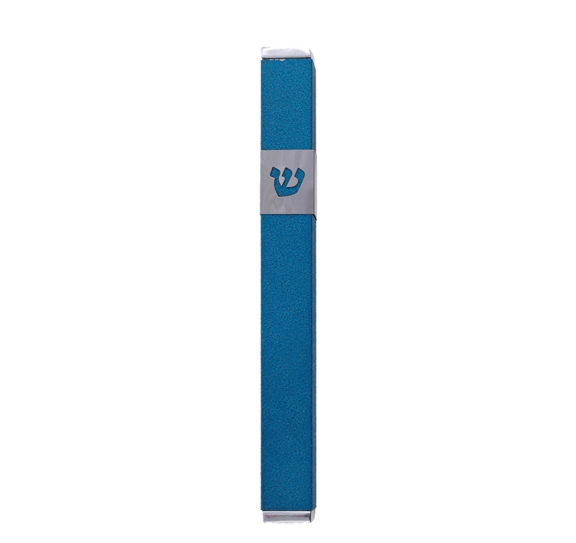 Mezuzah Case Shin Stainless Steel 12 cm - Turquoise