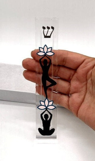 Mezuzah - Yoga Mezuzah - Lotus Flowers