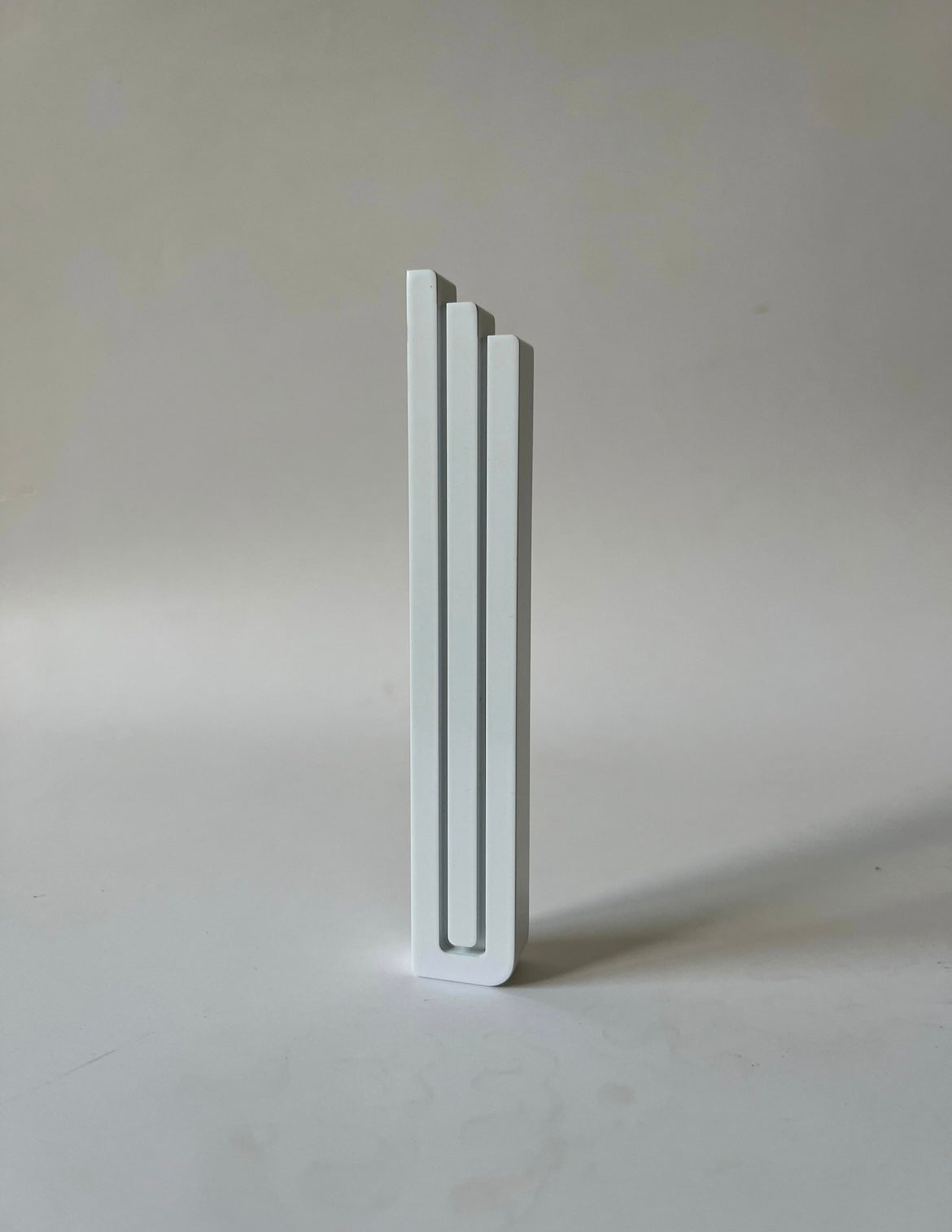 David White Lines Aluminum Mezuzah