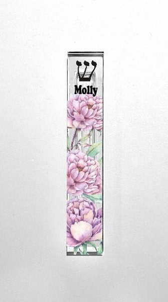 Mezuzah - Peony Mezuzah - with or without name