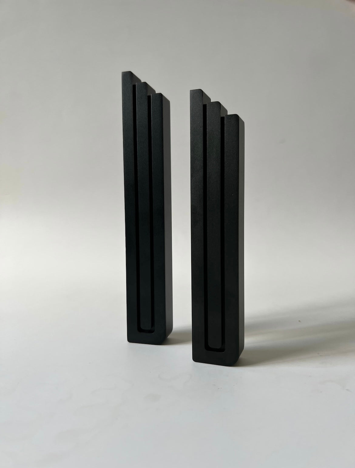 David Black Lines Aluminum Mezuzah