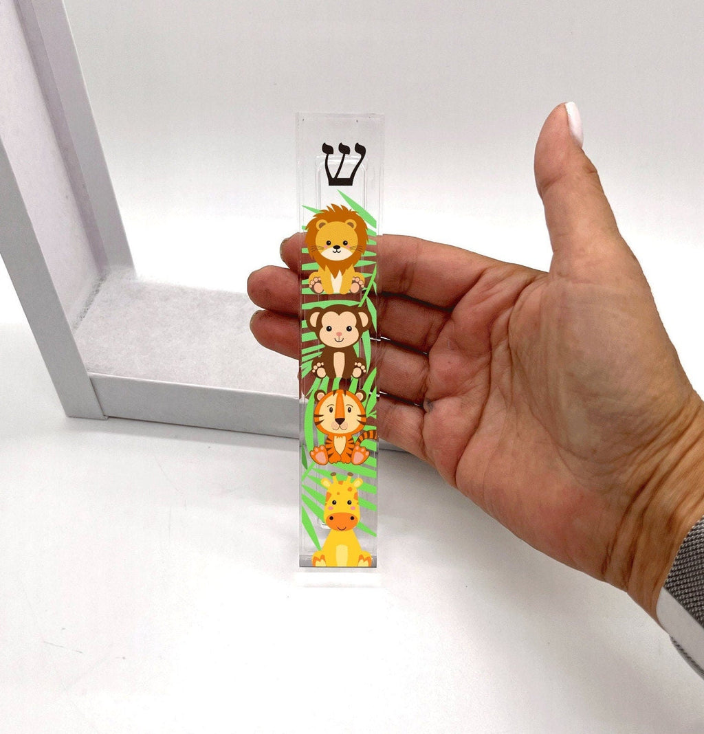 Baby Jungle Animals Mezuzah