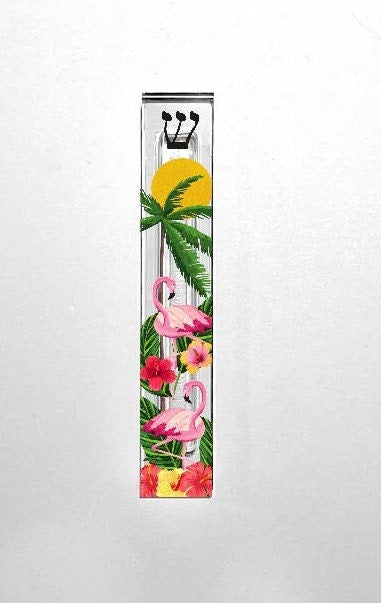 Flamingo Mezuzah - Tropical Theme Mezuzah