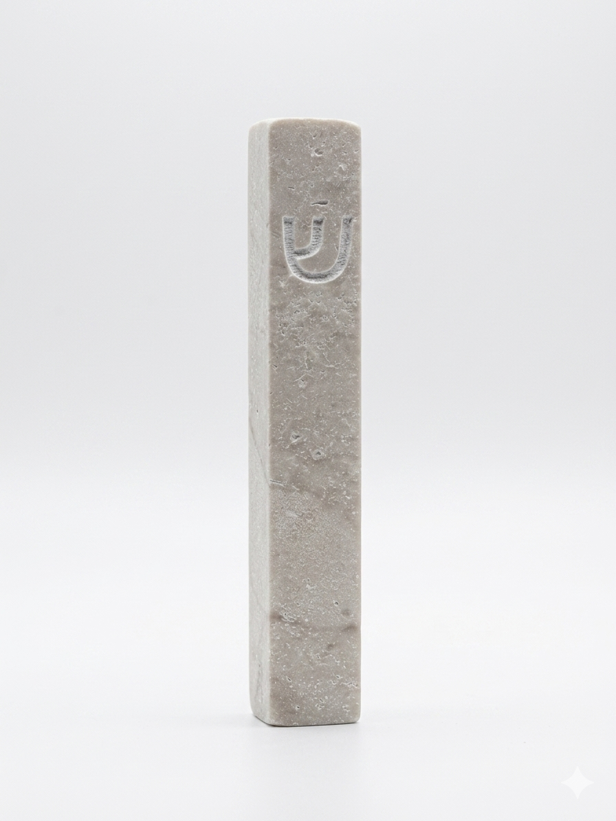 Grey Travertine | engraved rounded shin
