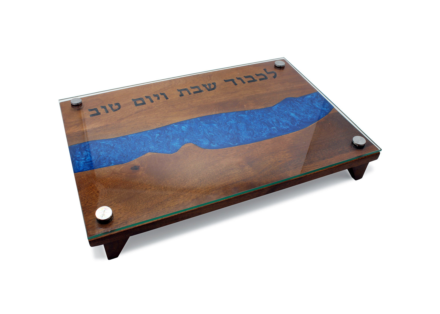 Raised Challah Board Blue Resin