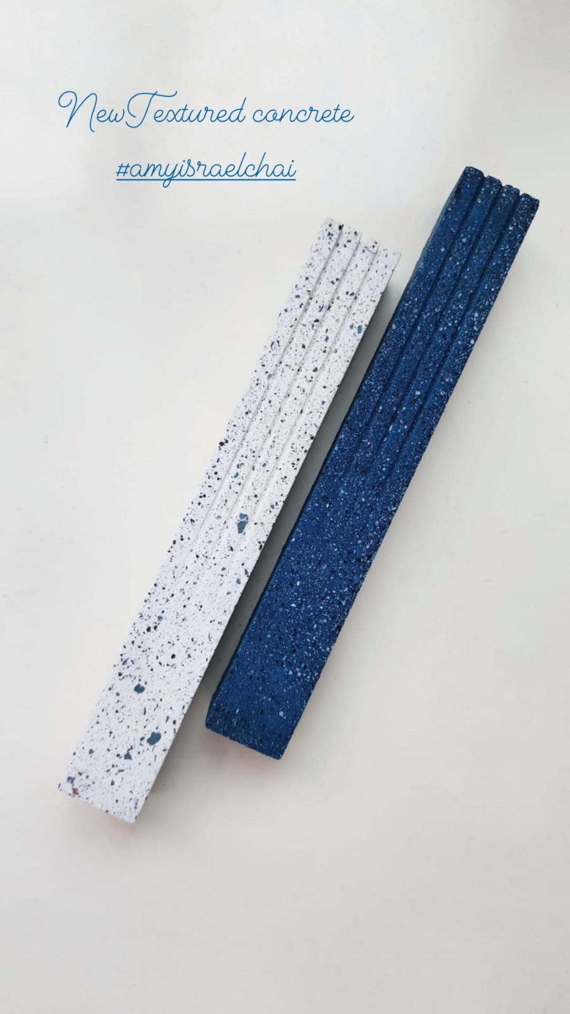 Textured Natural White with Blue Specks