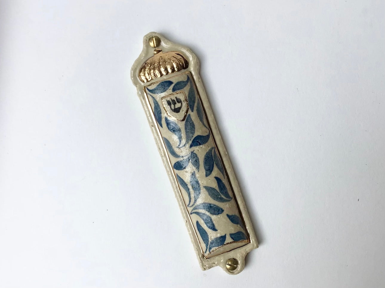 Torah Scroll Porcelain Mezuzah
