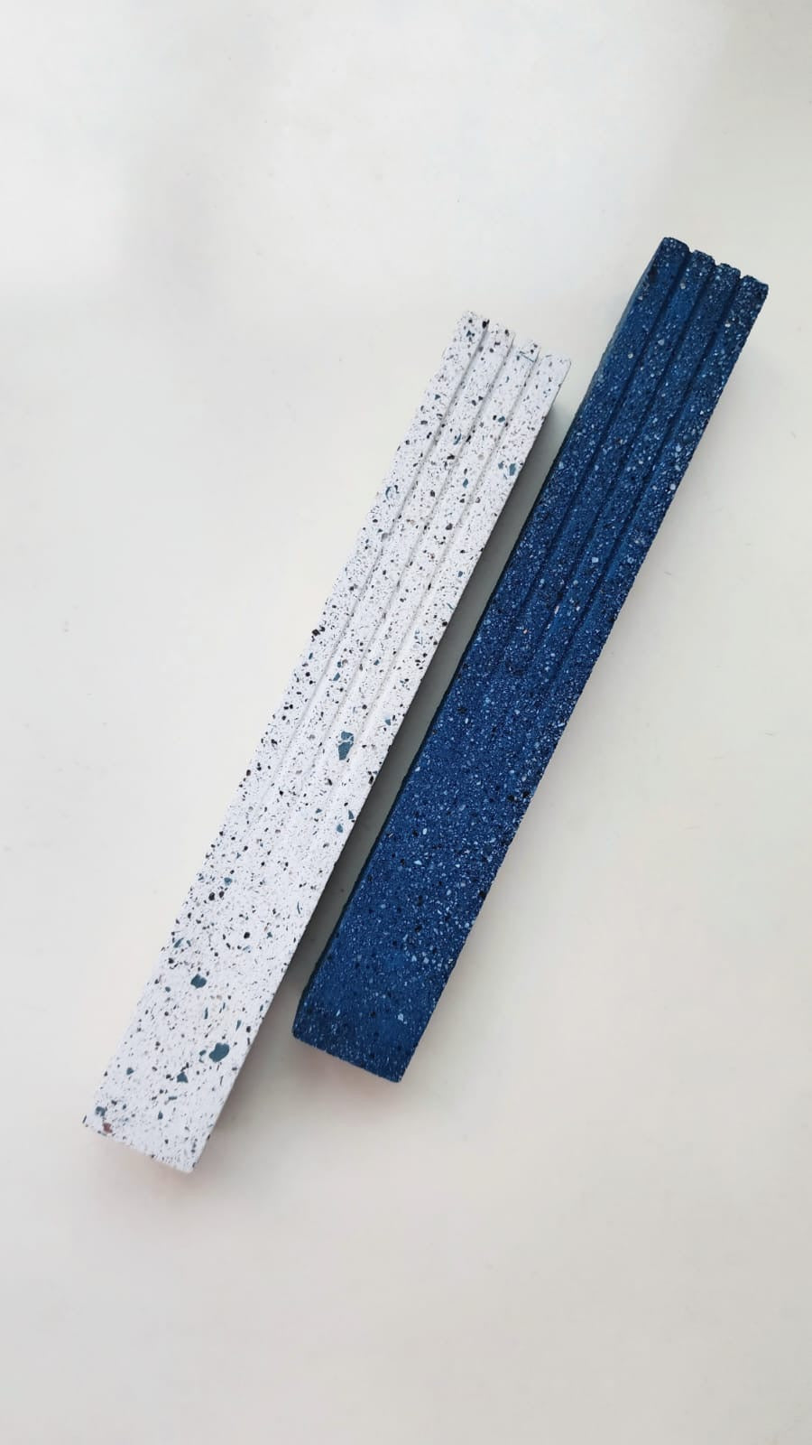 Textured Natural White with Blue Specks