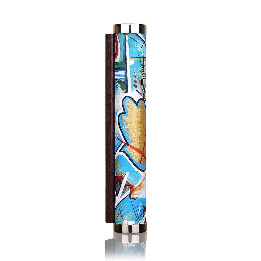 Case for Mezuzah “Jerusalem” Modern Art Hamsa Art Collection