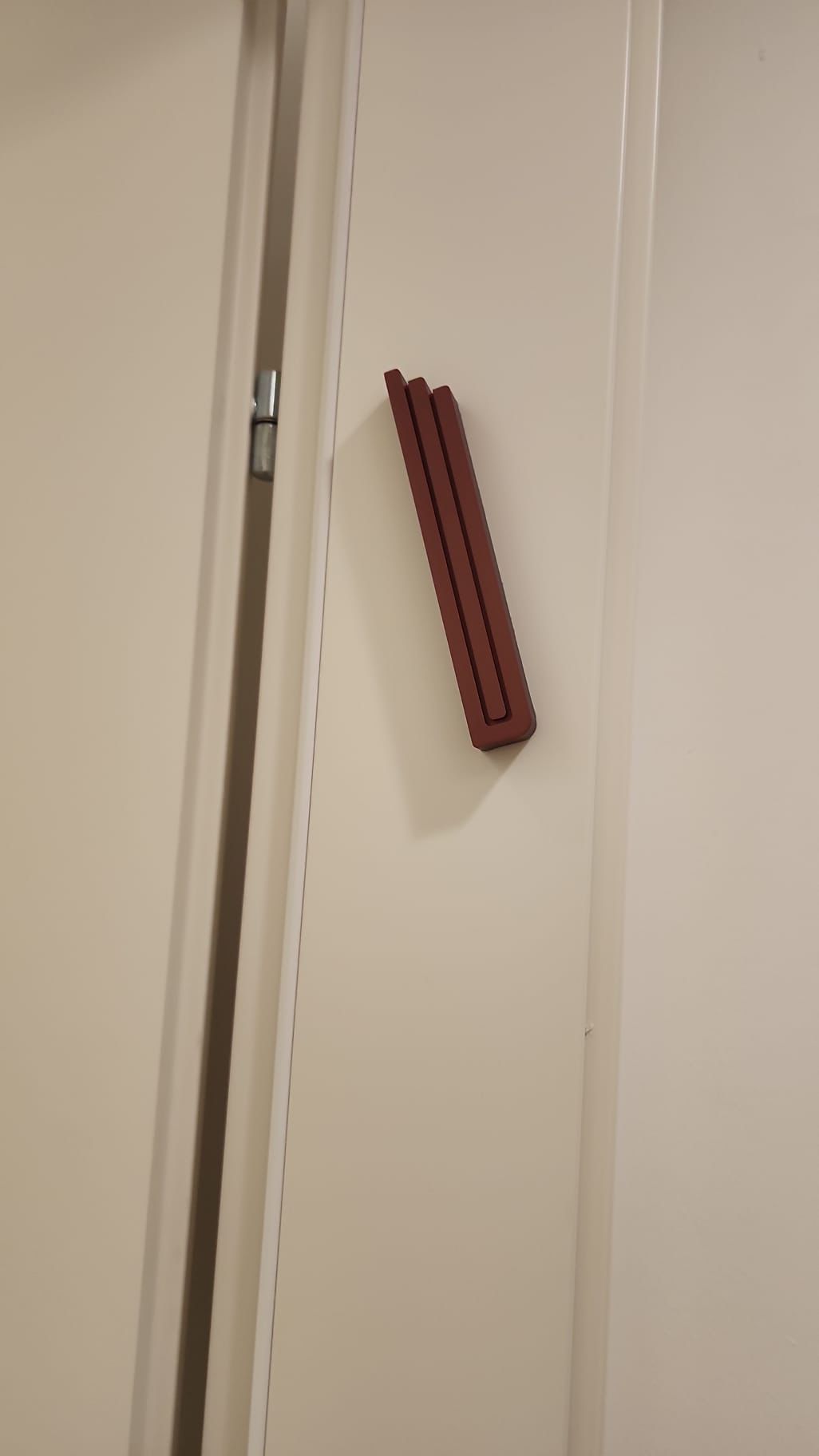 David Terracotta Lines Aluminum Mezuzah