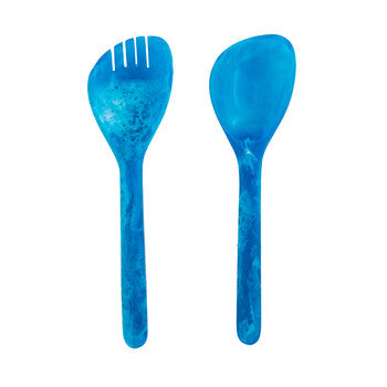 Radiant Resin Salad Servers Blue