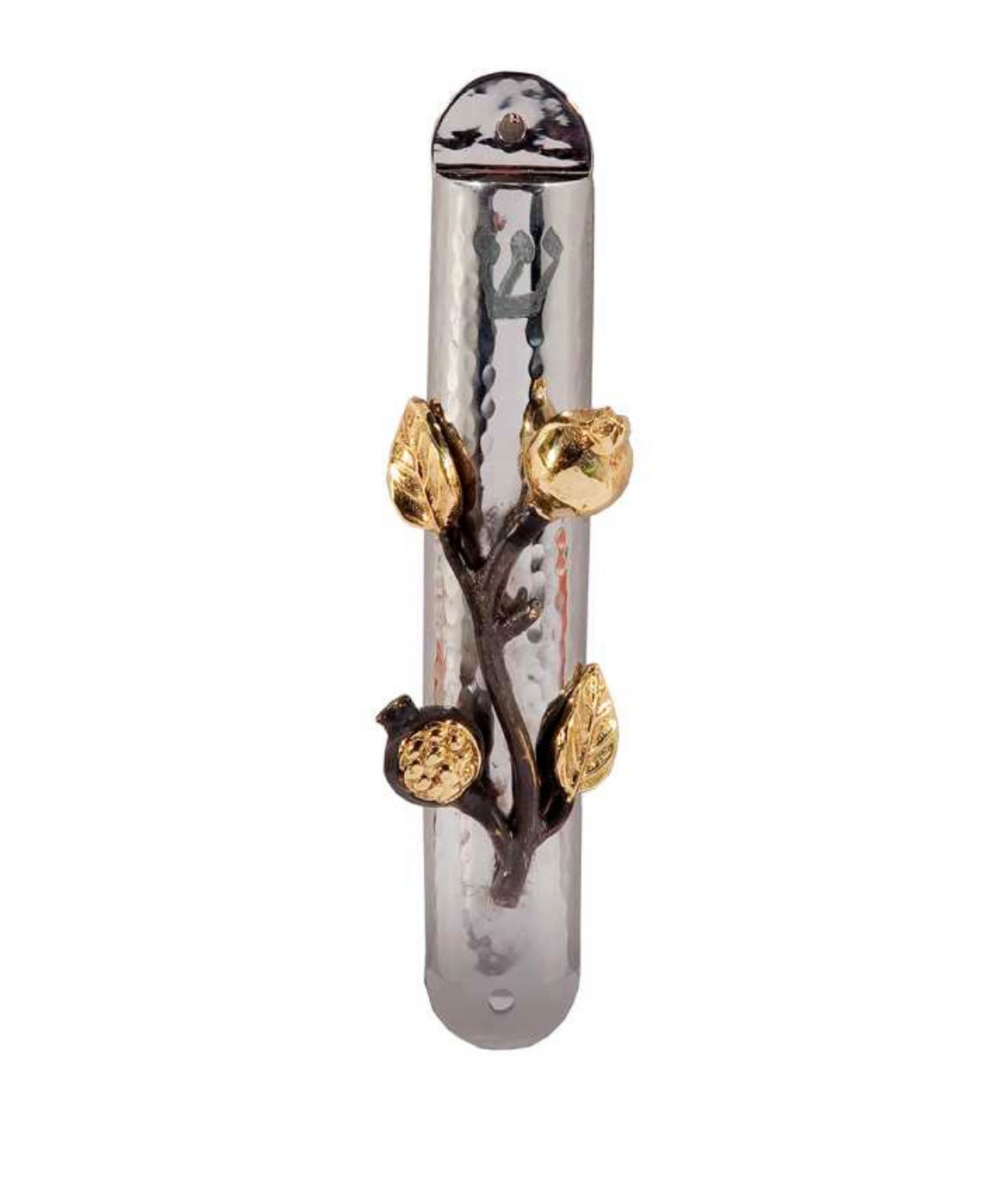 Gold & Silver Hammered Pomegranate Tree Menorah By Yair Emanuel