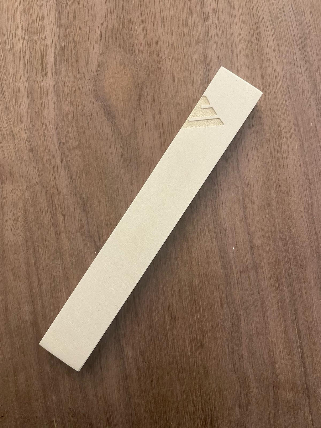Chalk white Mezuzah | Engraved Side Shin