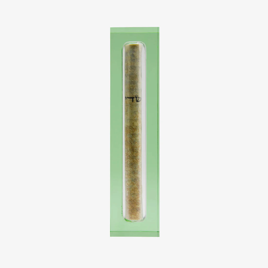 The Lucite Mezuzah Small Olive