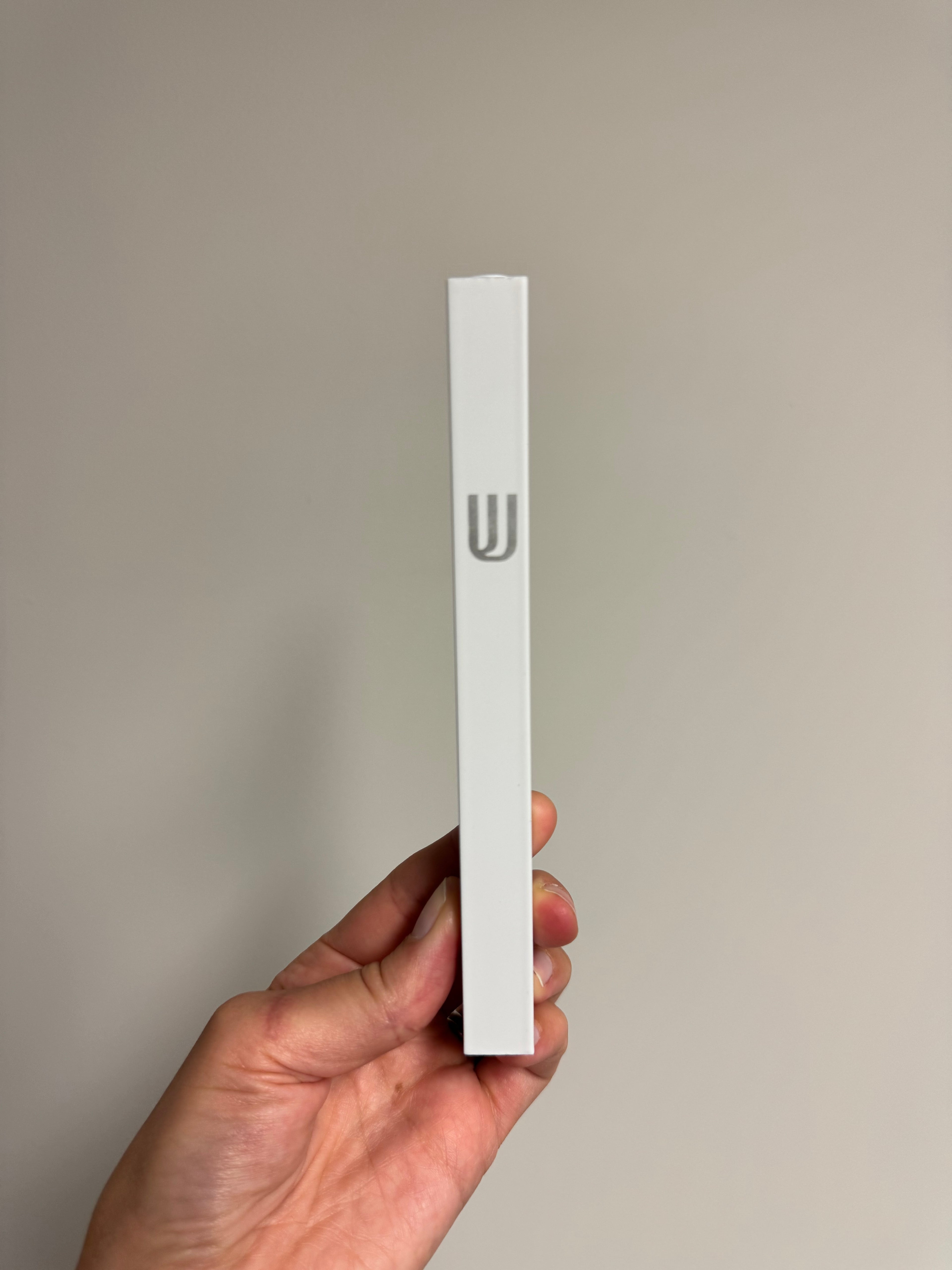 Aluminum Mezuzah - White Square 12cm Silver Shin