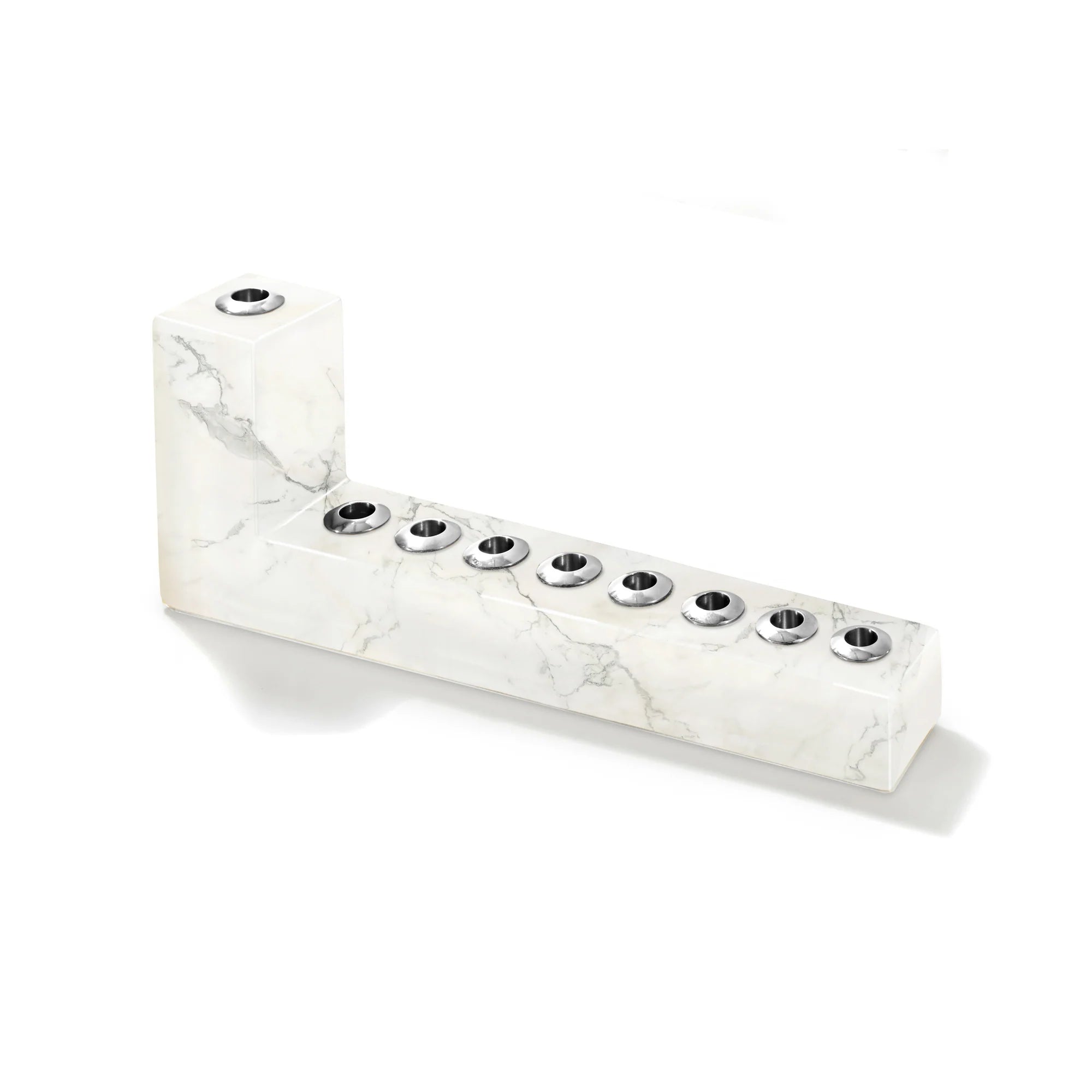 BRILLIANTE MENORAH | Marble & Silver