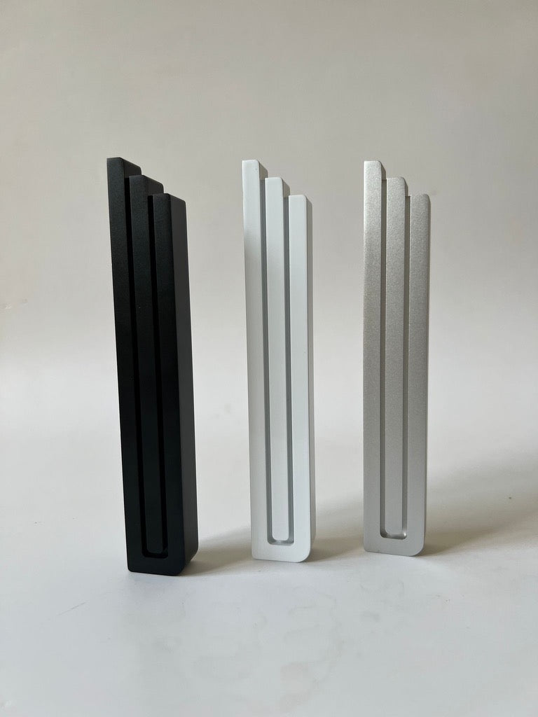 David Silver Lines Aluminum Mezuzah