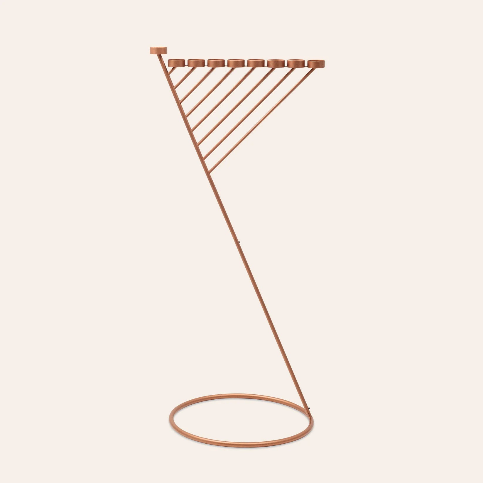 Diagonal Menorah | Copper
