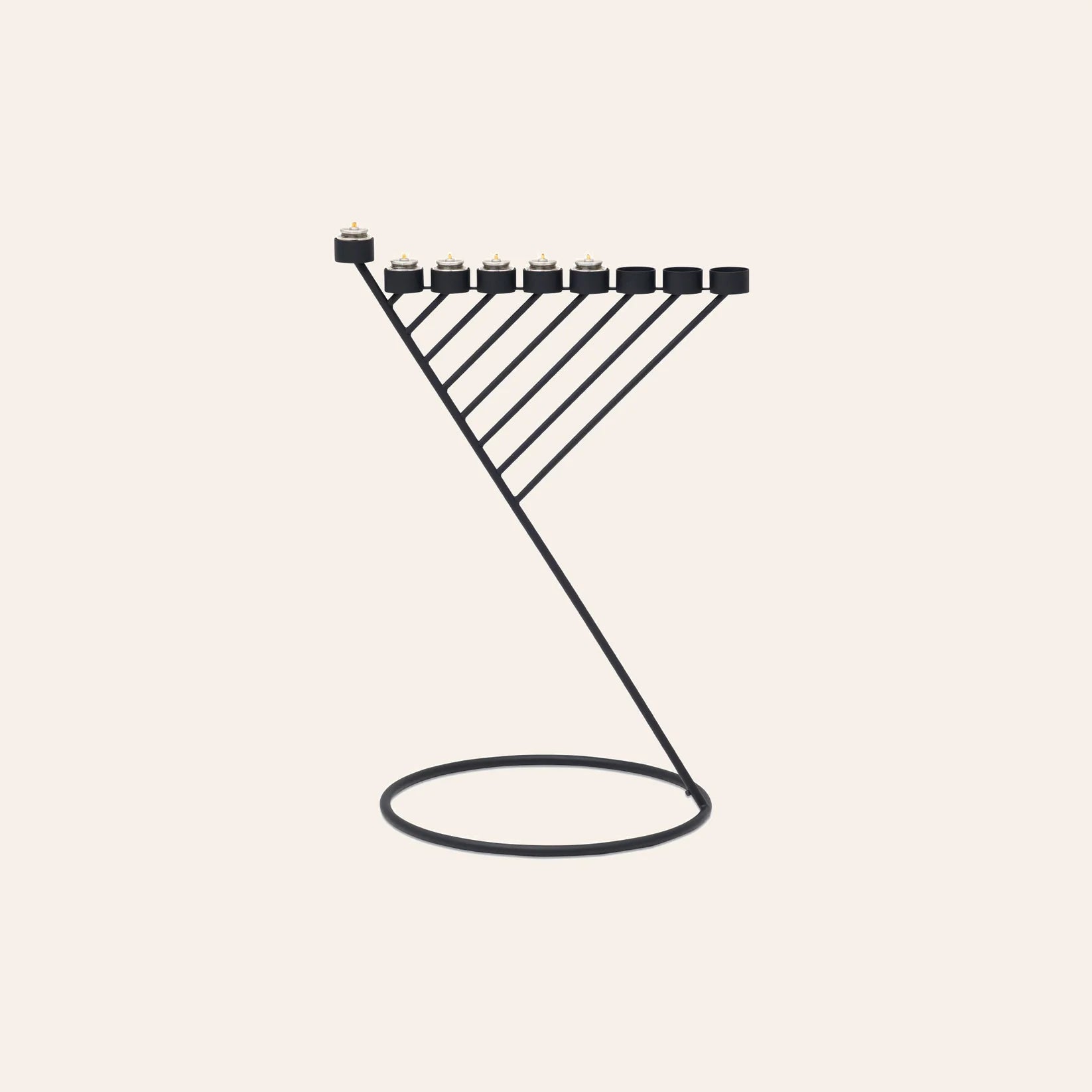 Diagonal Menorah mini | Black