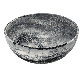 Radiant Resin Bowl Black & White