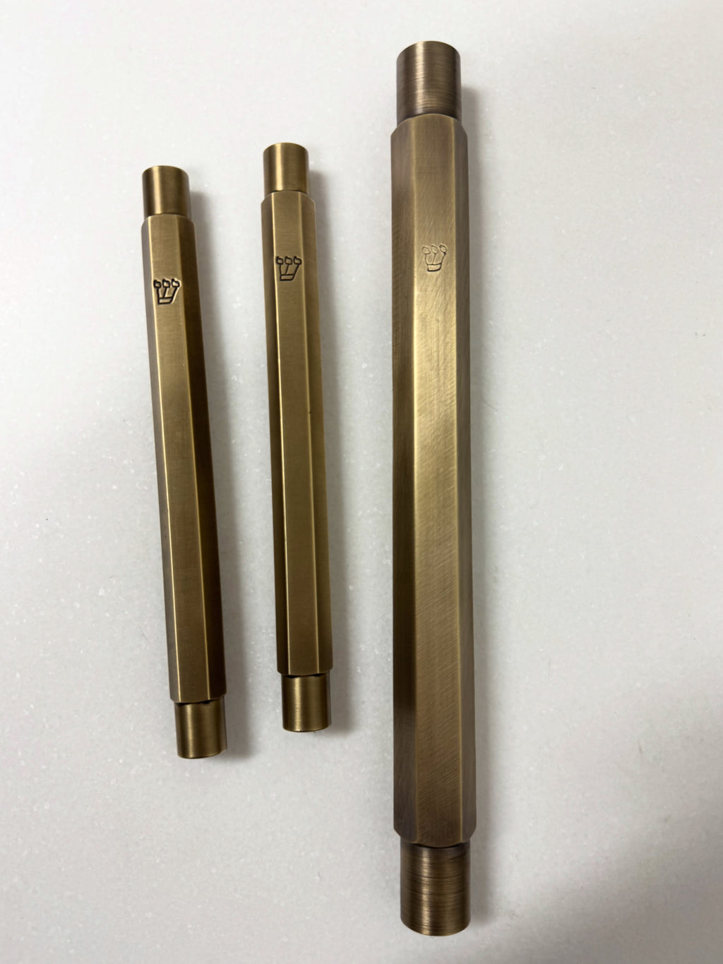 Hexagon Brass Mezuzah