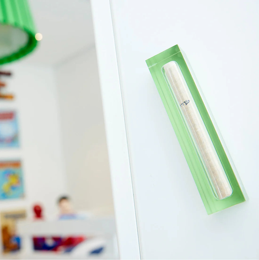 The Lucite Mezuzah Small Olive