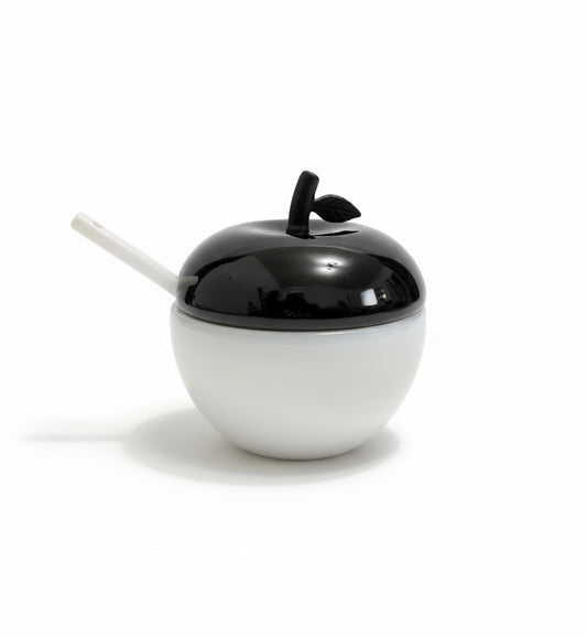 Black & White Medium Honey Dish