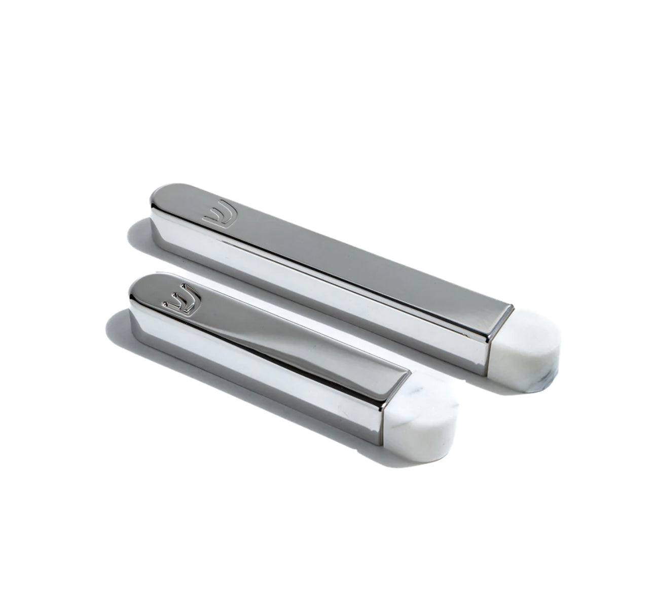 Coluna Mezuzah Marble & Silver | Large